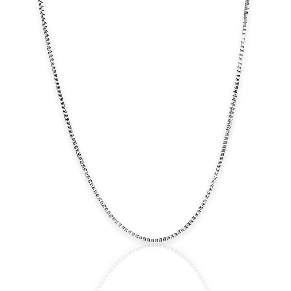 Catena 1.5mm -50cm-Collana Corta in Acciaio - CAC-208-248-249 (Argento)