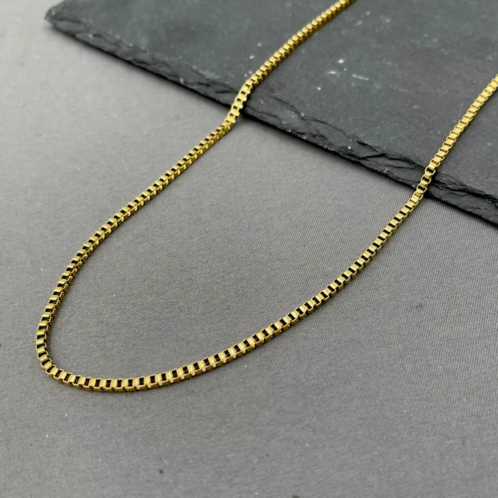 Catena 2.4mm -50cm-Collana Corta in Acciaio - CAC-208-250-251 (Argento)