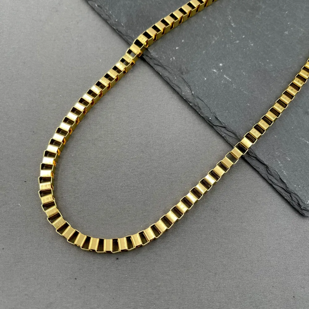 Catena 3.6mm -50cm-Collana Corta in Acciaio - CAC-208-252-253 (Argento)