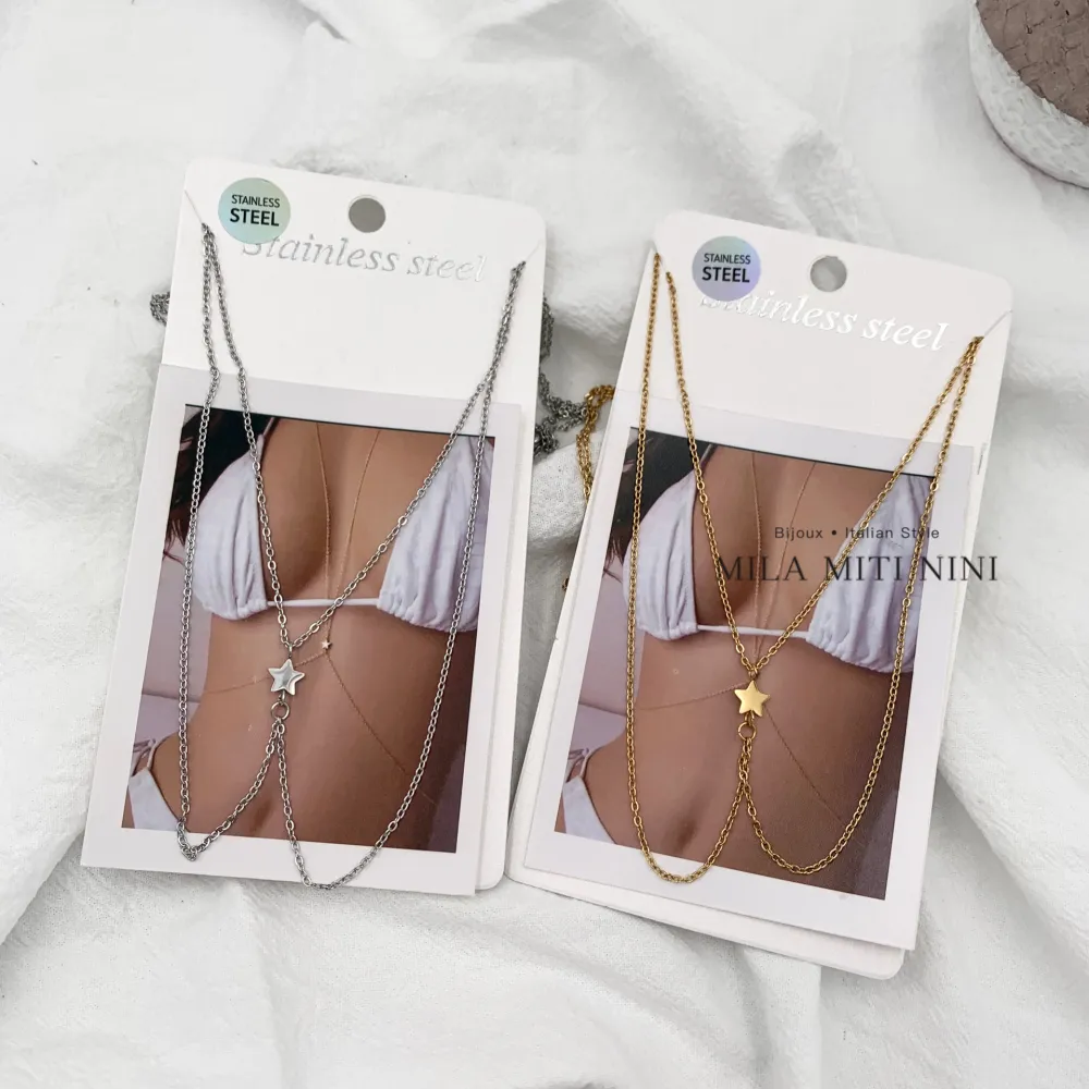 Stella-Catena da Corpo in Acciaio - CAC-413-022
