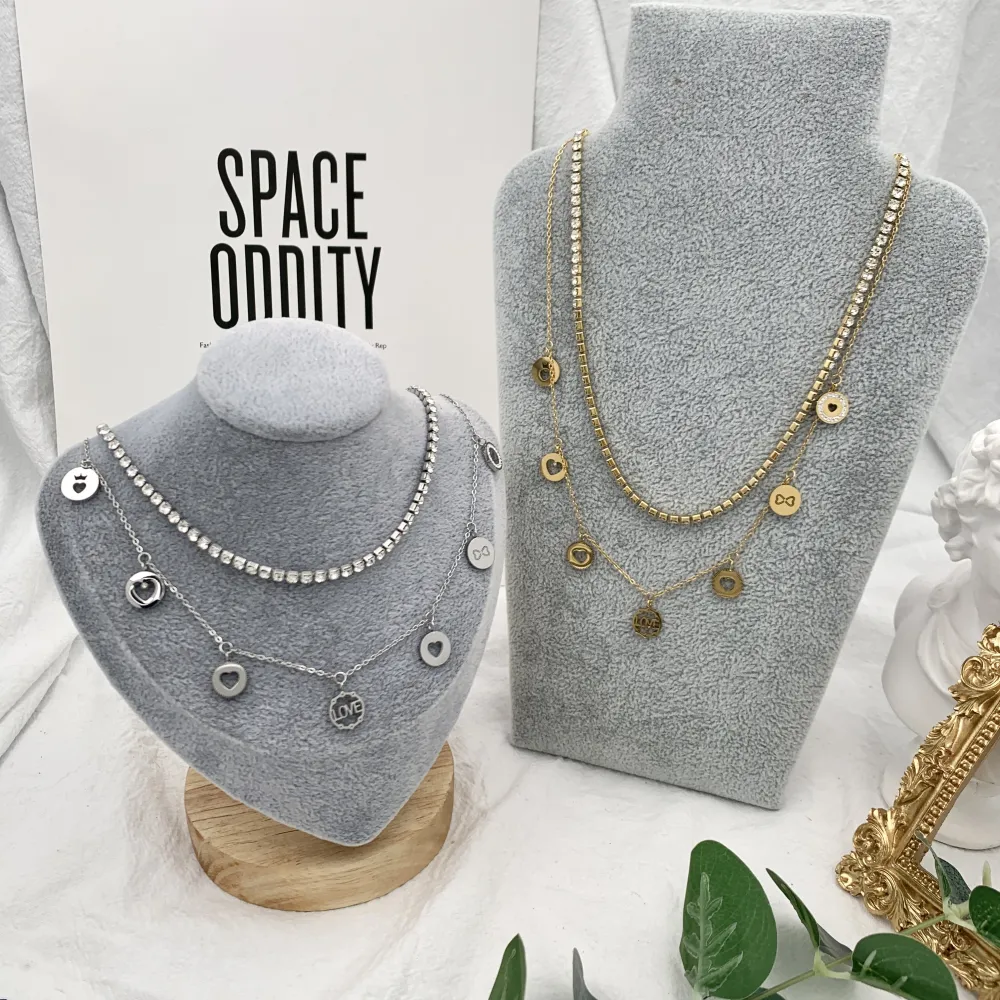 Multifilo Love Cuore-Collana Corta in Acciaio - CAC-413-2115