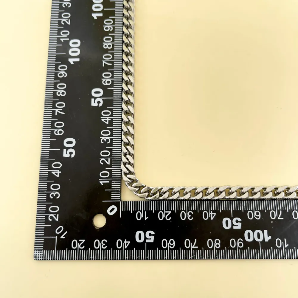 Catena -Collana Corta in Acciaio - CAC-413-2145 (Argento)