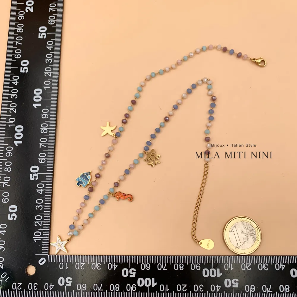 Stella Marina  -Collana Corta in Acciaio - CAC-413-2236 (Oro Giallo)