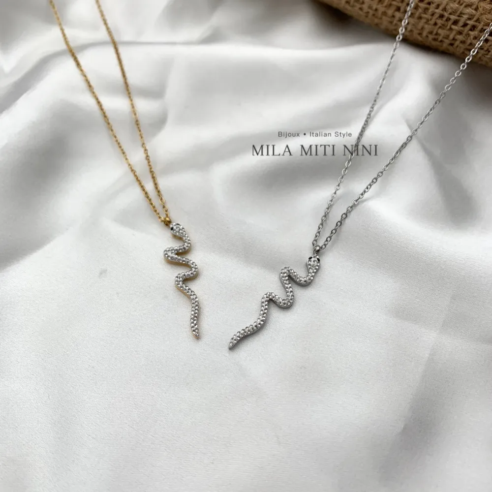 Serpente-Collana Corta in Acciaio - CAC-413-239