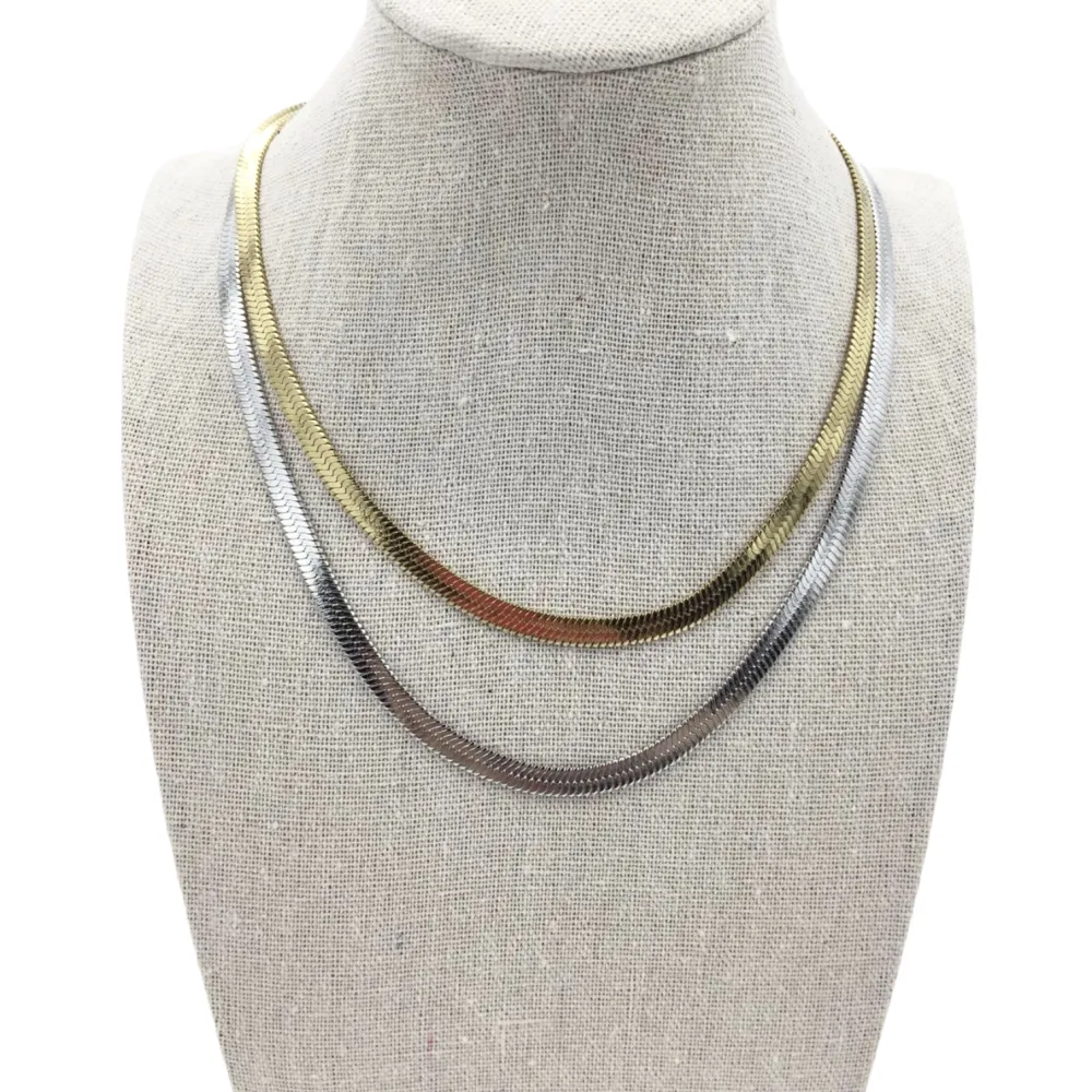 Serpente 5mm-Collana Catena Corta in Acciaio - CAC-413-2842 5mm