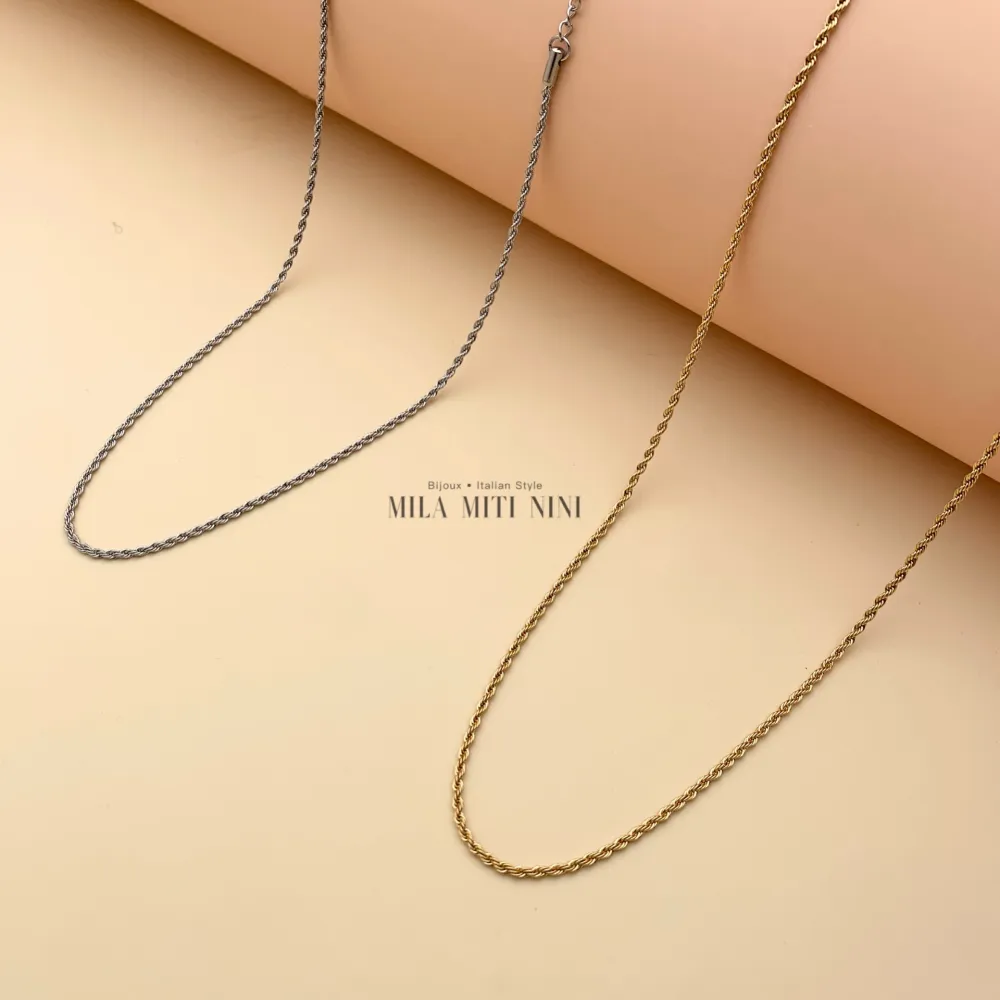 Torchon 2mm-Catena in Acciaio - CAC-413-2mm (Argento)