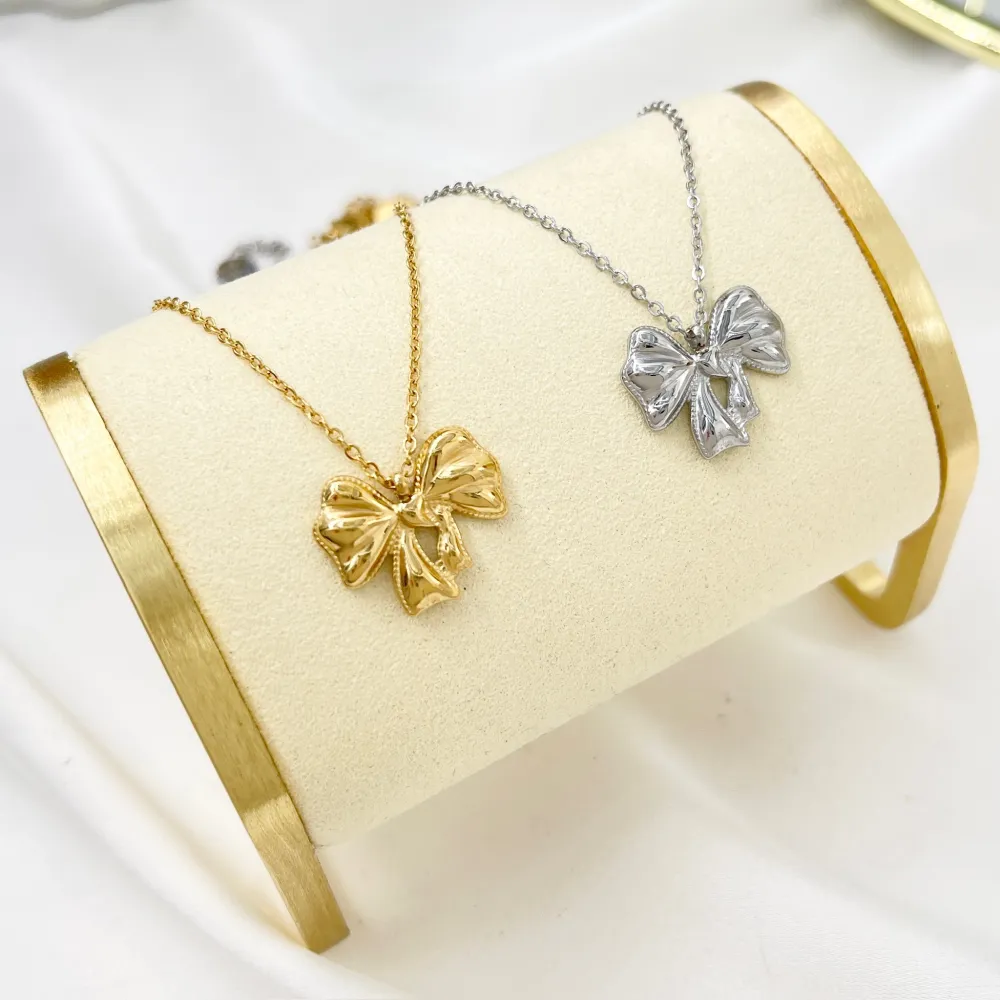 Fiocco-Collana Girocollo in Acciaio - CAC-413-3563