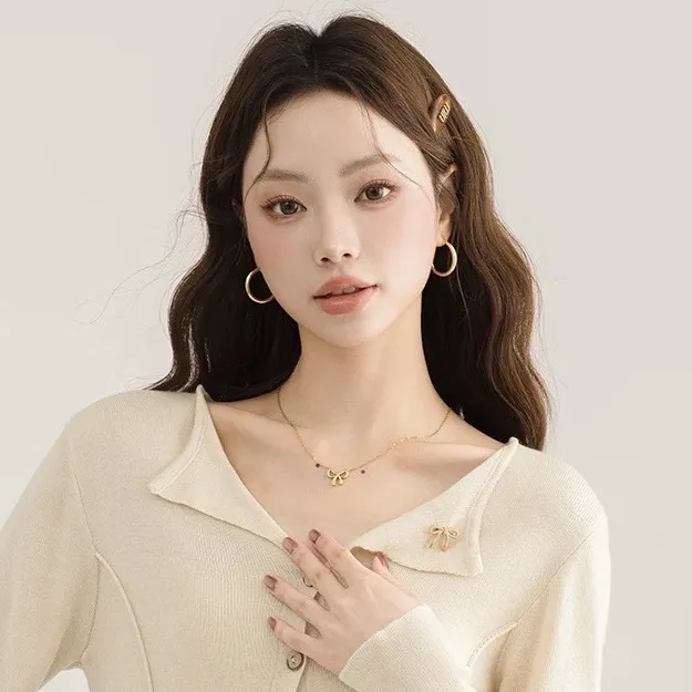 Fiocco-Collana Girocollo in Acciaio - CAC-413-3598