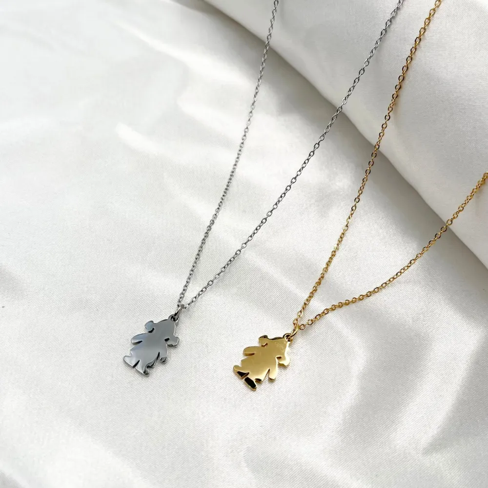 Bimba -Collana Corta in Acciaio - CAC-450-528a