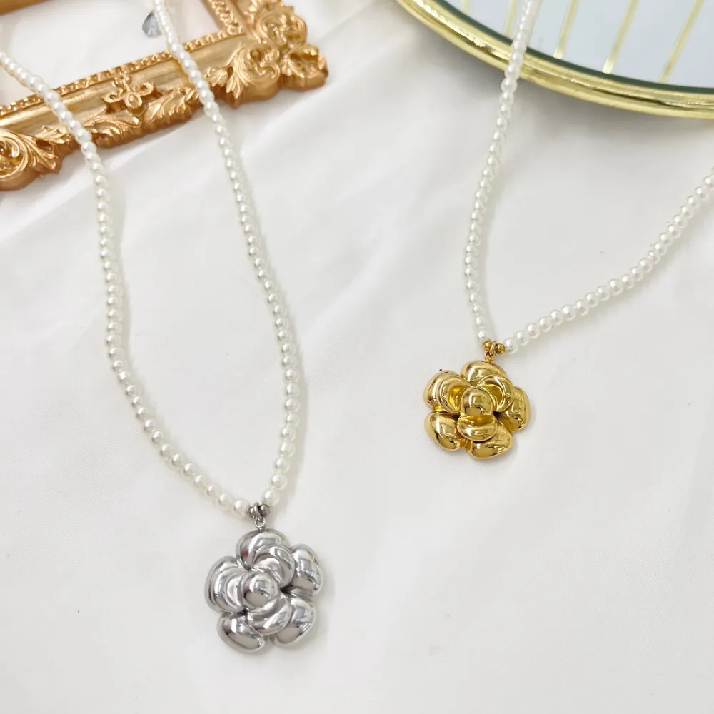 Fiore-Collana Girocollo in Acciaio - CAC-732-376