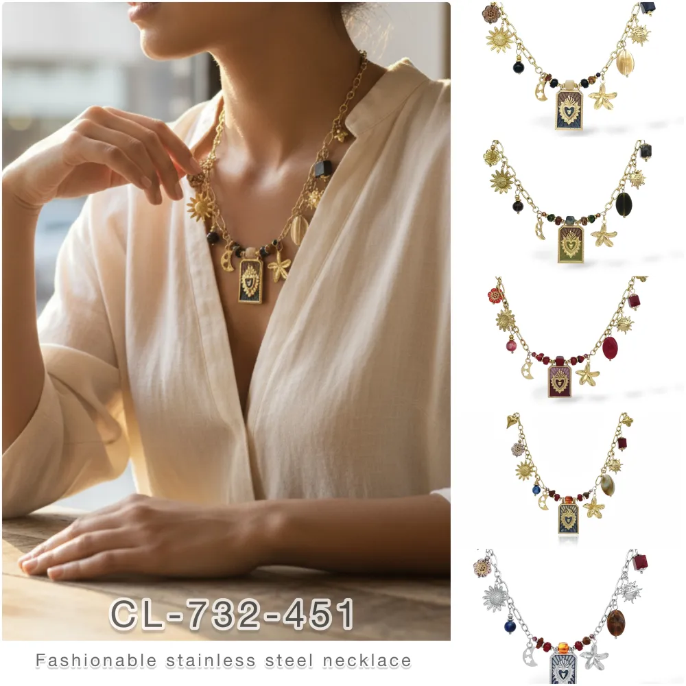 Sacro Cuore -Collana Corta in Acciaio - CAC-732-451 (MIX)