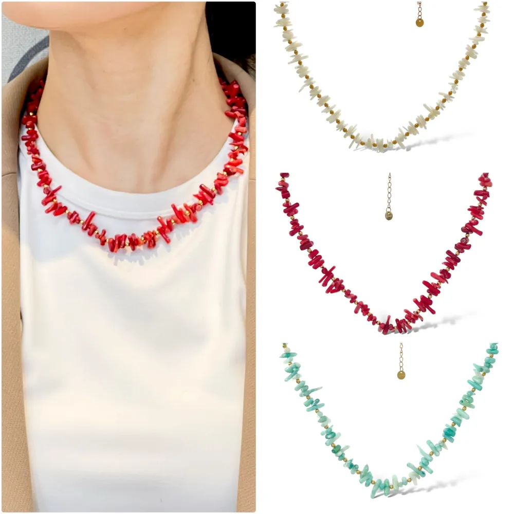 Pietrine -Collana Corta in Acciaio - CAC-735-51