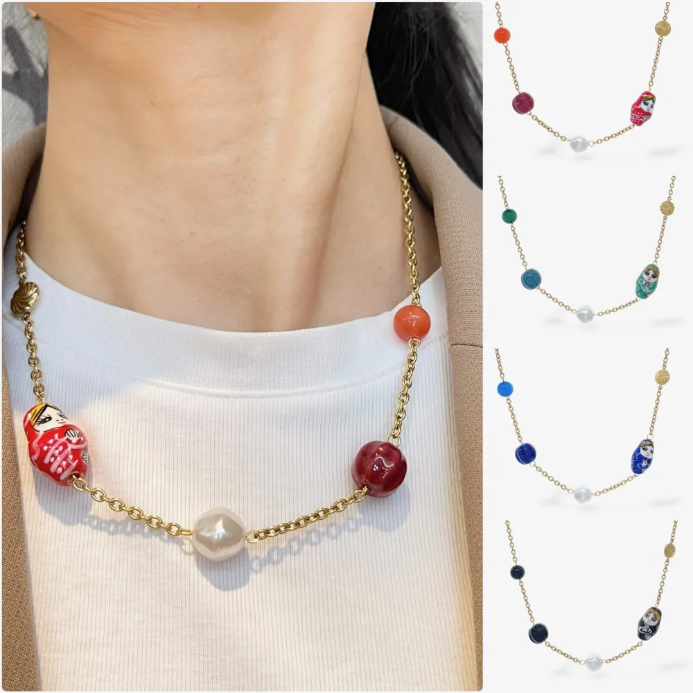 Matrioska -Collana Corta in Acciaio - CAC-765-87