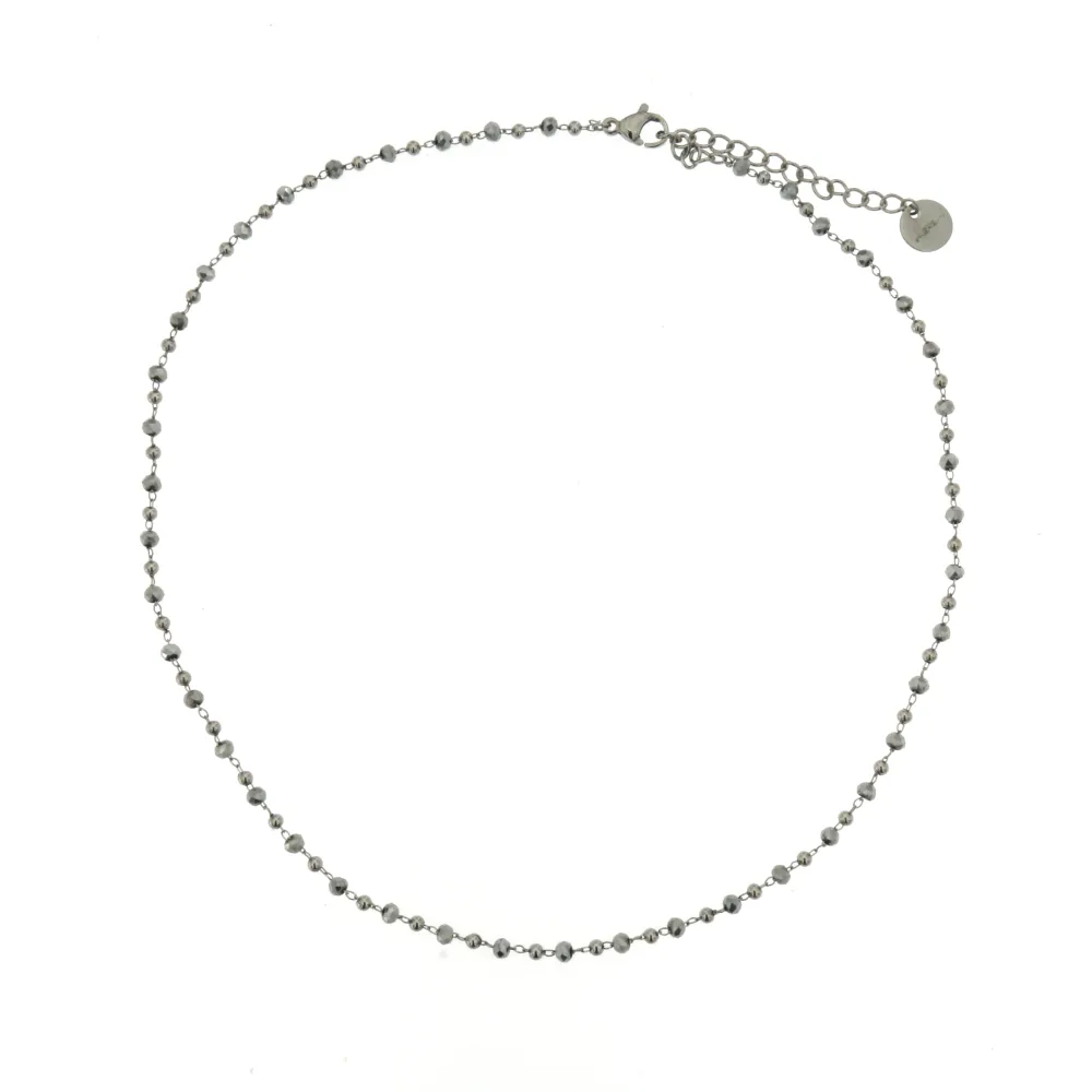 CAC-Palline 5275 - Collana Corta in Acciaio - CAC-Palline 5275 - Collana Corta in Acciaio