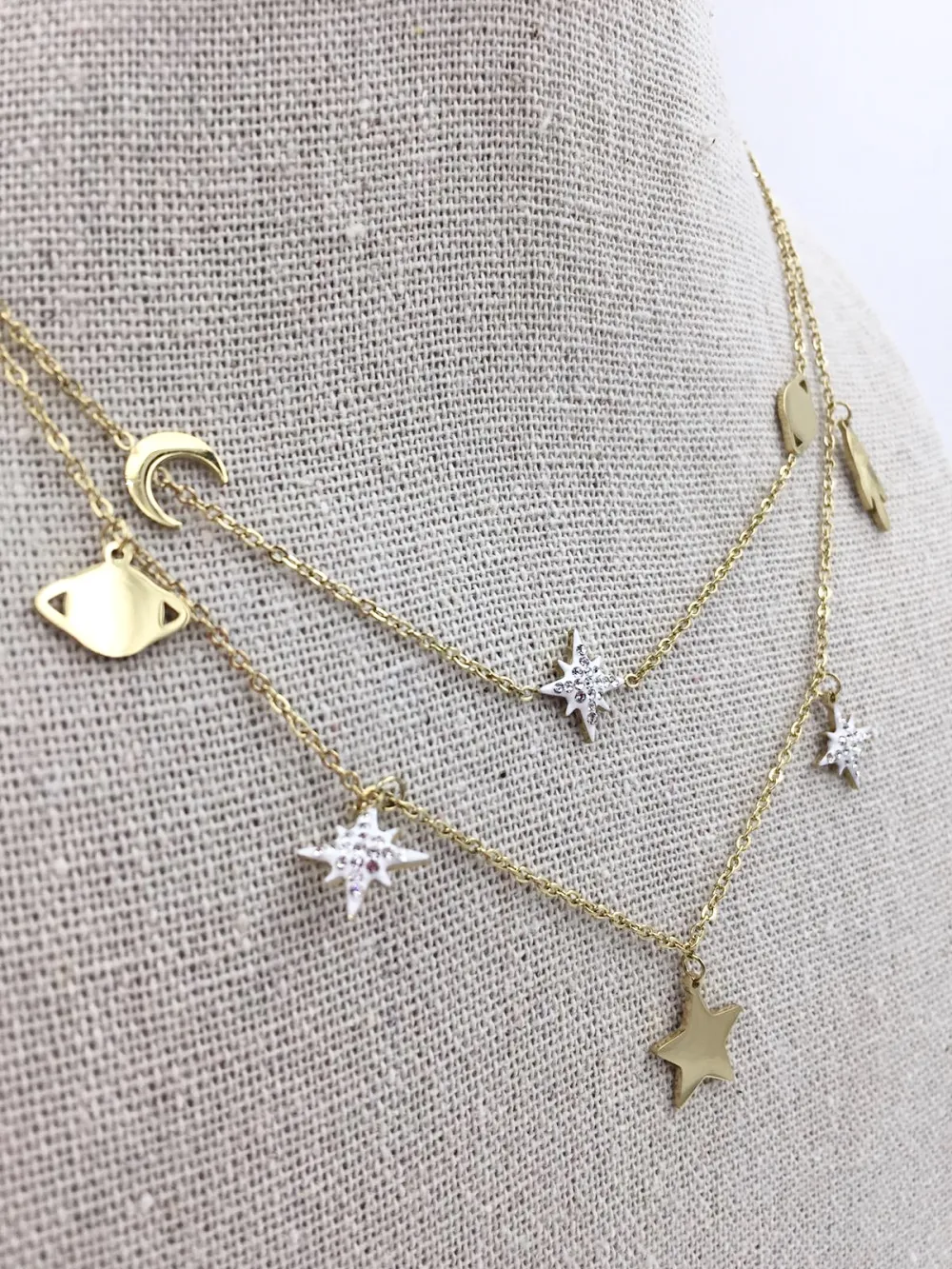 CAC-Stella Pianeta 5665 -Collana Corta in Acciaio - CAC-Stella Pianeta 5665 -Collana Corta in Acciaio (Argento)