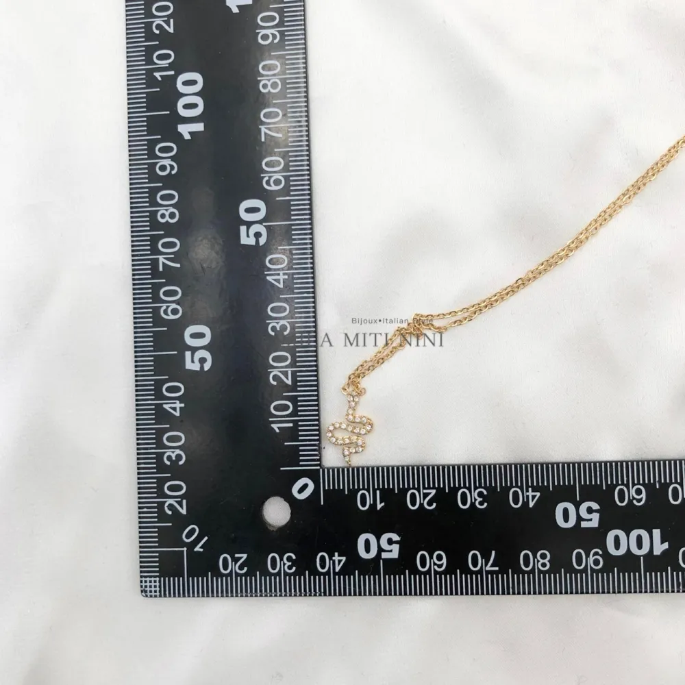 [CAC103-AA3] Serpente-Collana Corta in Acciaio - CAC103-AA3 (Argento)