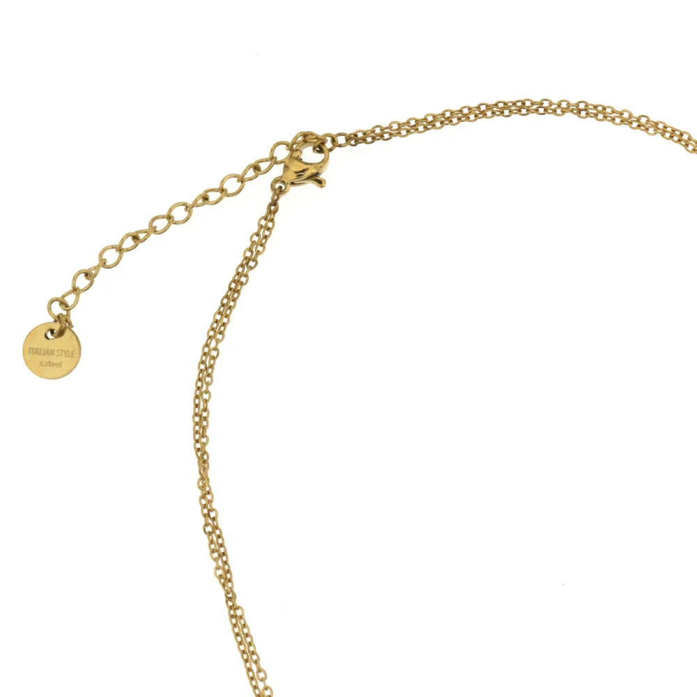 CAC-Cuore Smaltato 5260 - Collana Corta in Acciaio - CAC413-0124 (Argento)