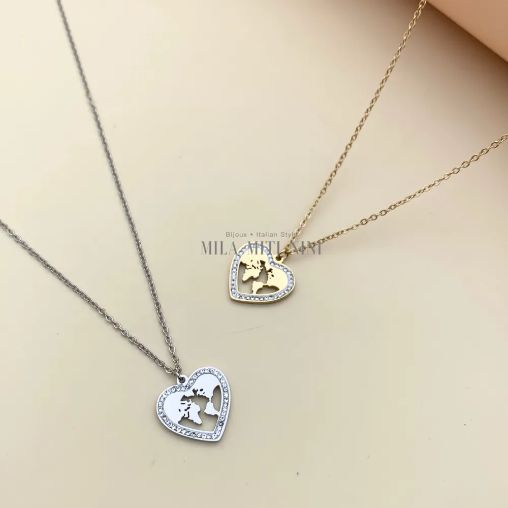 CAC413-1517-Mondo Cuore-Collana Corta in Acciaio - CAC413-1517-Mondo Cuore-Collana Corta in Acciaio