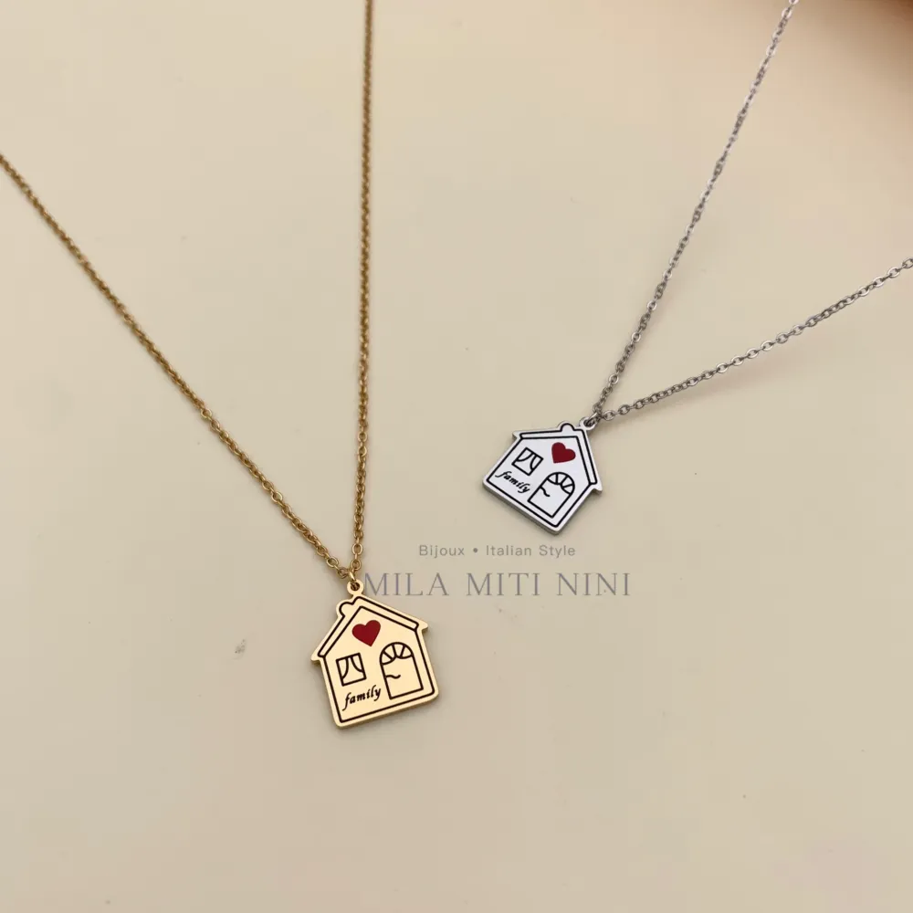 Casa Smaltato-Collana Corta in Acciaio - CAC413-1654