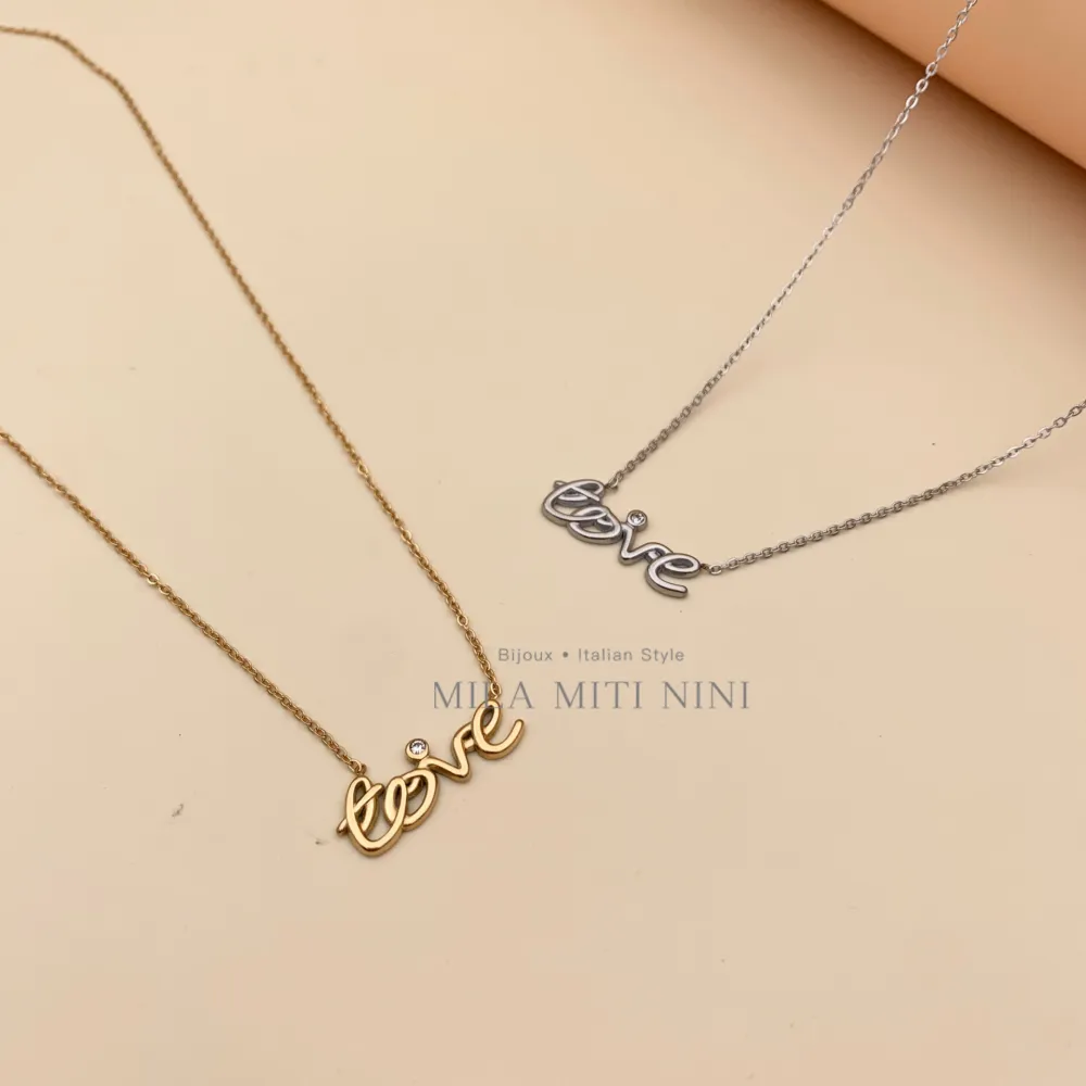 Love-Collana Corta in Acciaio - CAC413-1675