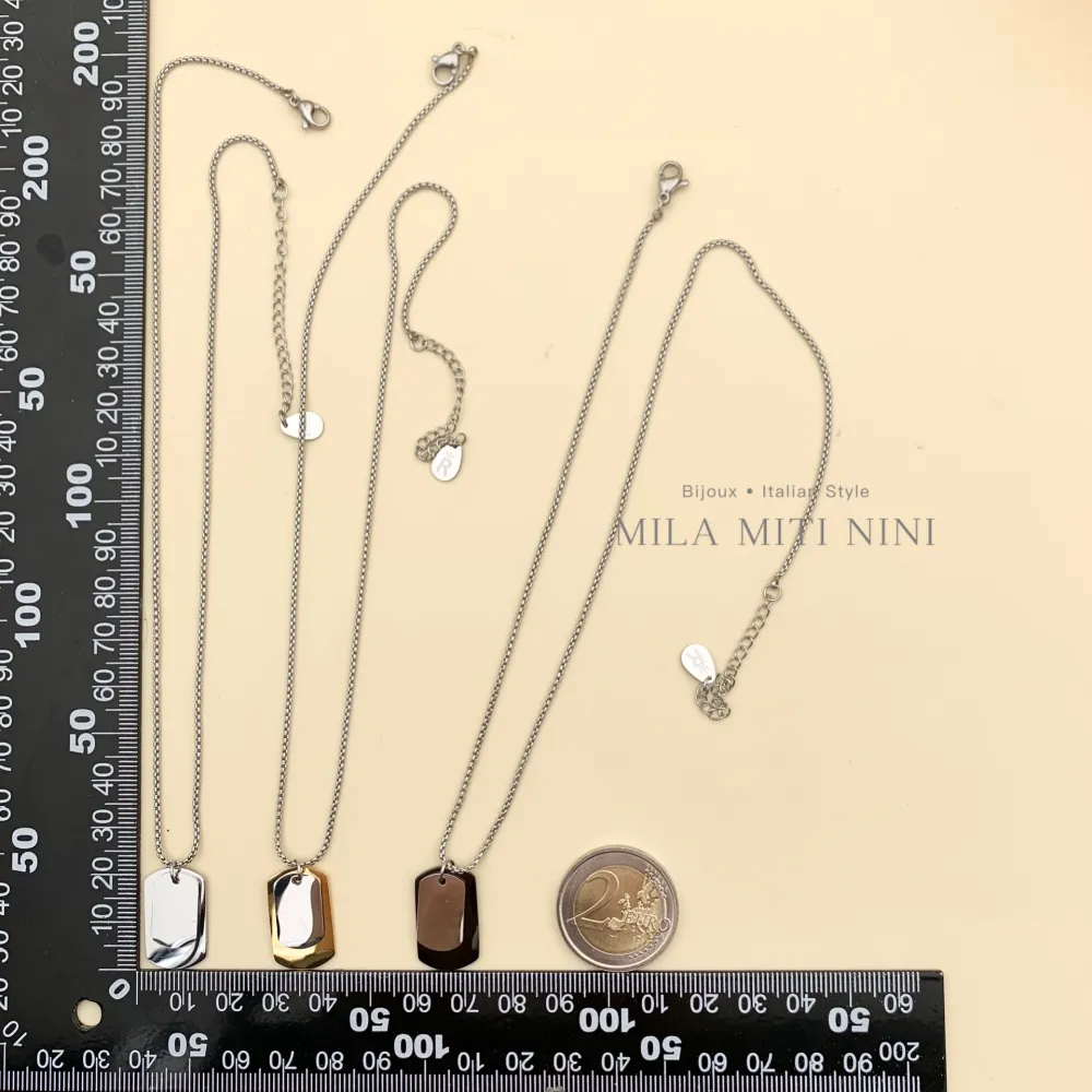 Doppio Target-Collana Corta in Acciaio - CAC413-1913