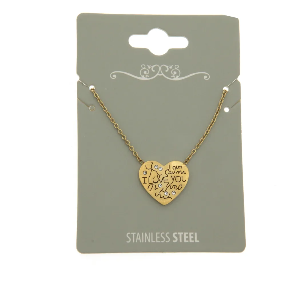[CAC413-2329-Cuore I Love You -  Collana Fine in Acciaio] CAC413-2329-Cuore I Love You -  Collana Fine in Acciaio - CAC413-2329-Cuore I Love You -  Collana Fine in Acciaio (Argento)