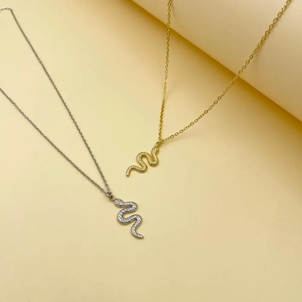 Serpente-Collana Corta in Acciaio - CAC450-455