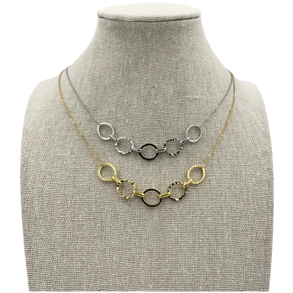 CAC5833-Catena Battuta -Collana Catena Corta in Acciaio - CAC5833-Catena Battuta -Collana Catena Corta in Acciaio