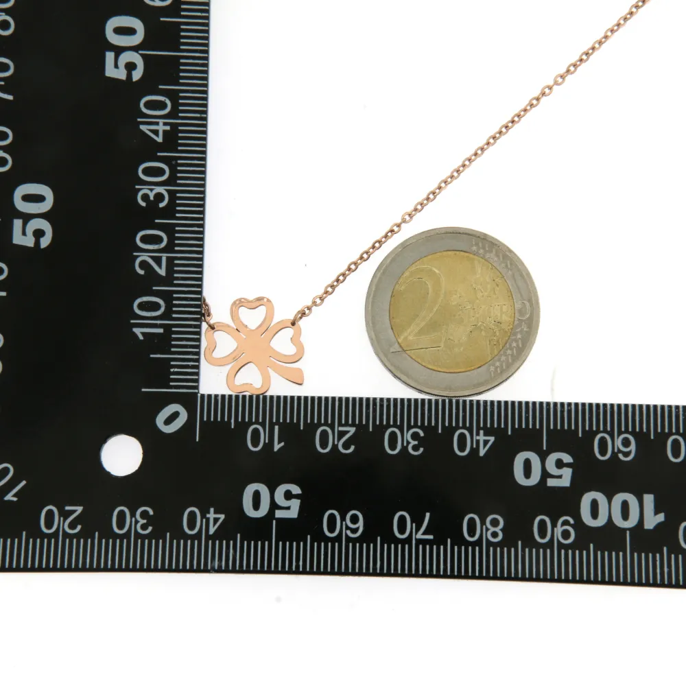 CAC6419-Quadrifoglio- Collana Corta in Acciaio - CAC6419-Quadrifoglio- Collana Corta in Acciaio