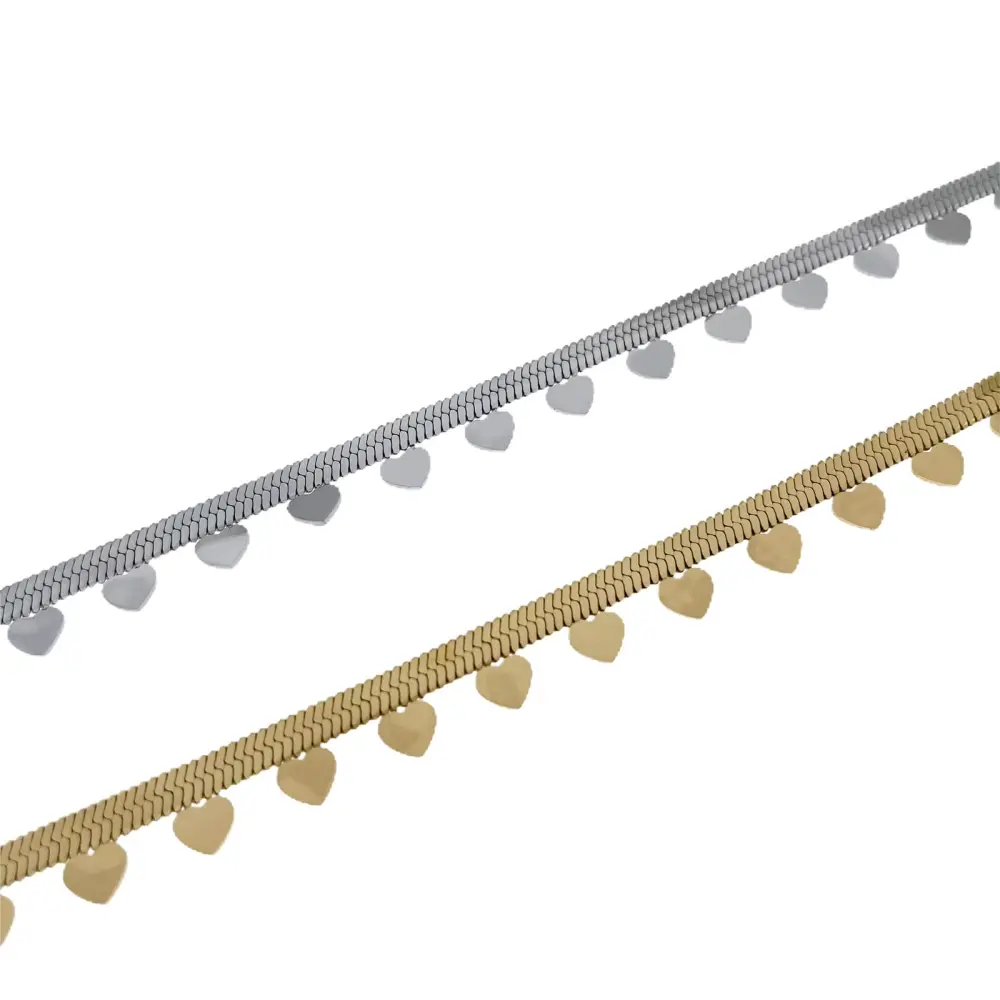 CAC6619-Serpente Cuore- Collana Corta in Acciaio - CAC6619-Serpente Cuore- Collana Corta in Acciaio