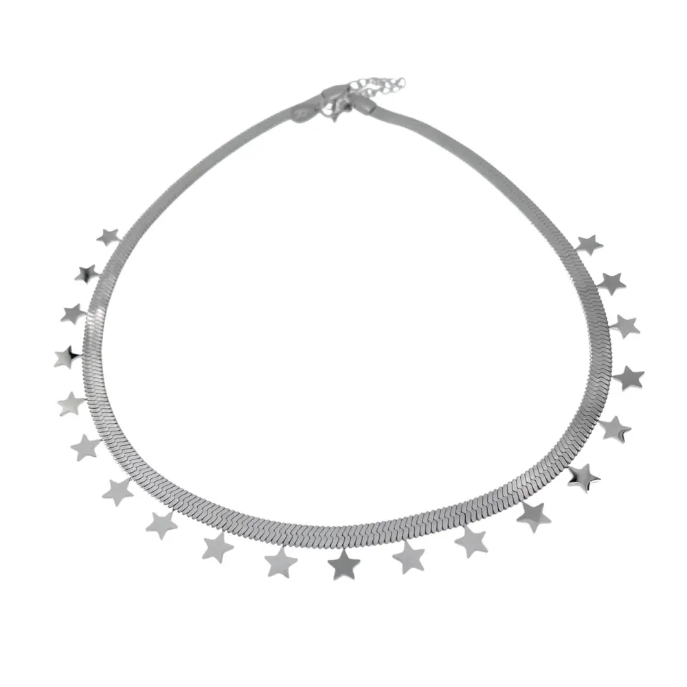 CAC6630-Serpente Stella- Collana Corta in Acciaio - CAC6630-Serpente Stella- Collana Corta in Acciaio