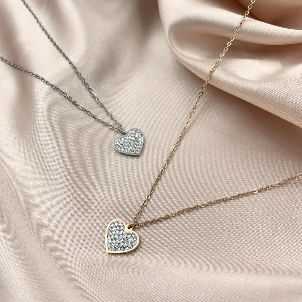 CAC6710-Cuore-Collana Girocollo in Acciaio - CAC6710-Cuore-Collana Girocollo in Acciaio