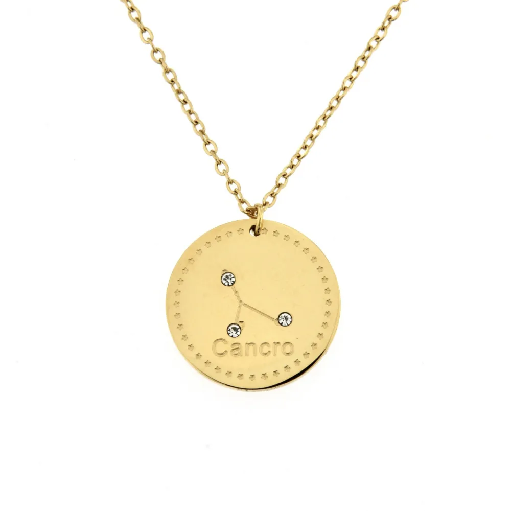 CAC6734-Segni Zodiacali- Collana Girocollo in Acciaio - CAC6734-Segni Zodiacali- Collana Girocollo in Acciaio