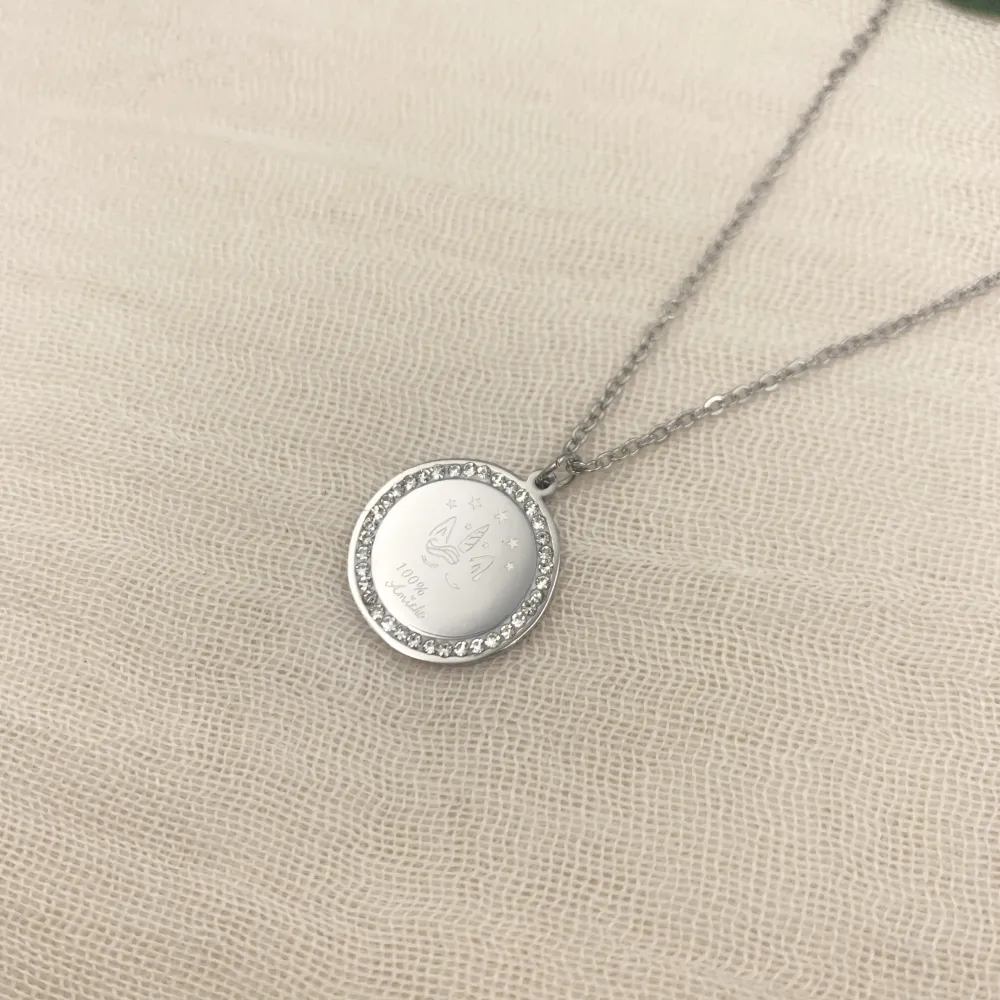 CAC7234-Unicorno 100% Amiche-Collana Girocollo in Acciaio - CAC7234-Unicorno 100% Amiche-Collana Girocollo in Acciaio