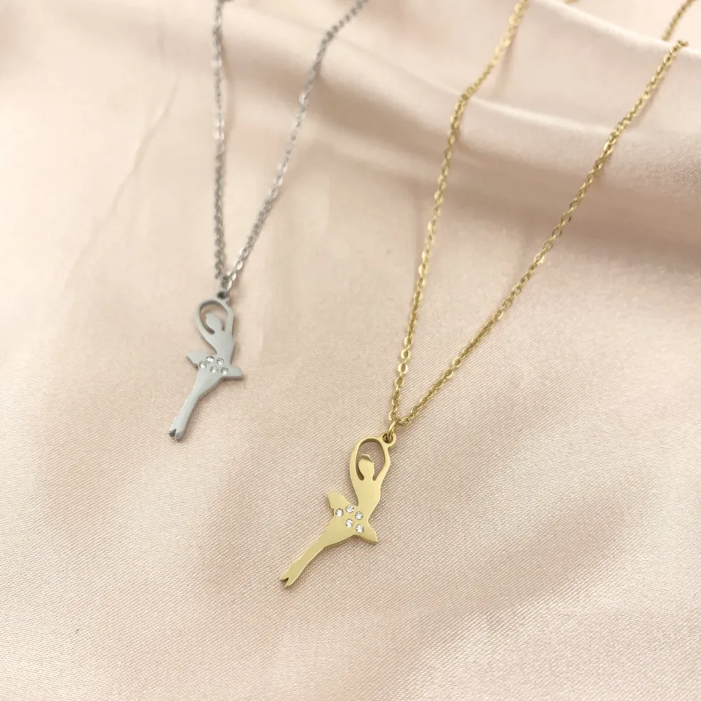 CAC7311-Ballerina- Collana Corta in Acciaio - CAC7311-Ballerina- Collana Corta in Acciaio