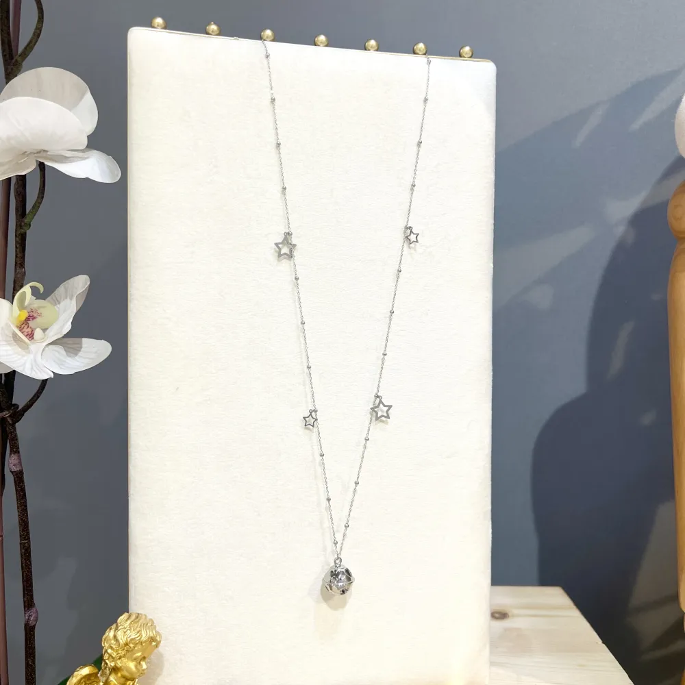 Chiama Angeli Piccolo con Stella-Collana Lunga in Acciaio - CAL-103-AA1250N (Oro Giallo)