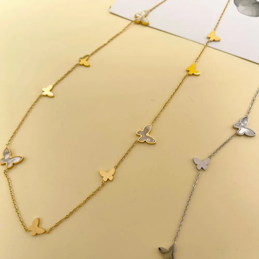 Farfalla-Collana Lunga in Acciaio - CAL-413-2080