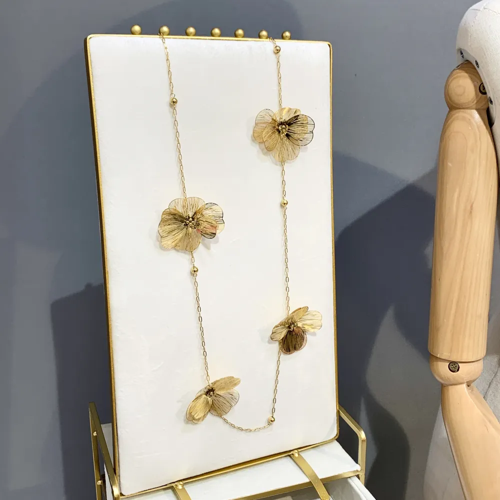 Fiore-Collana Lunga in Acciaio - CAL-732-195