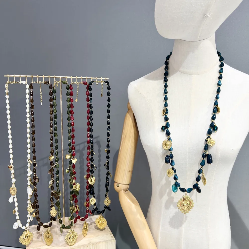 Sacro Cuore-Collana Lunga in Acciaio - CAL-732-444 (MIX)