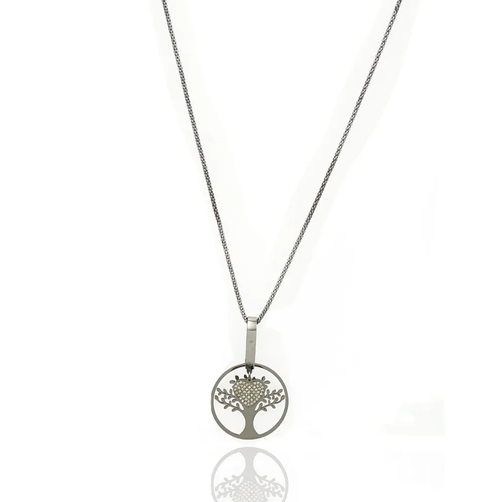 Albero della Vita-Collana Lunga in Acciaio - CAL-NS82 (Acciaio)