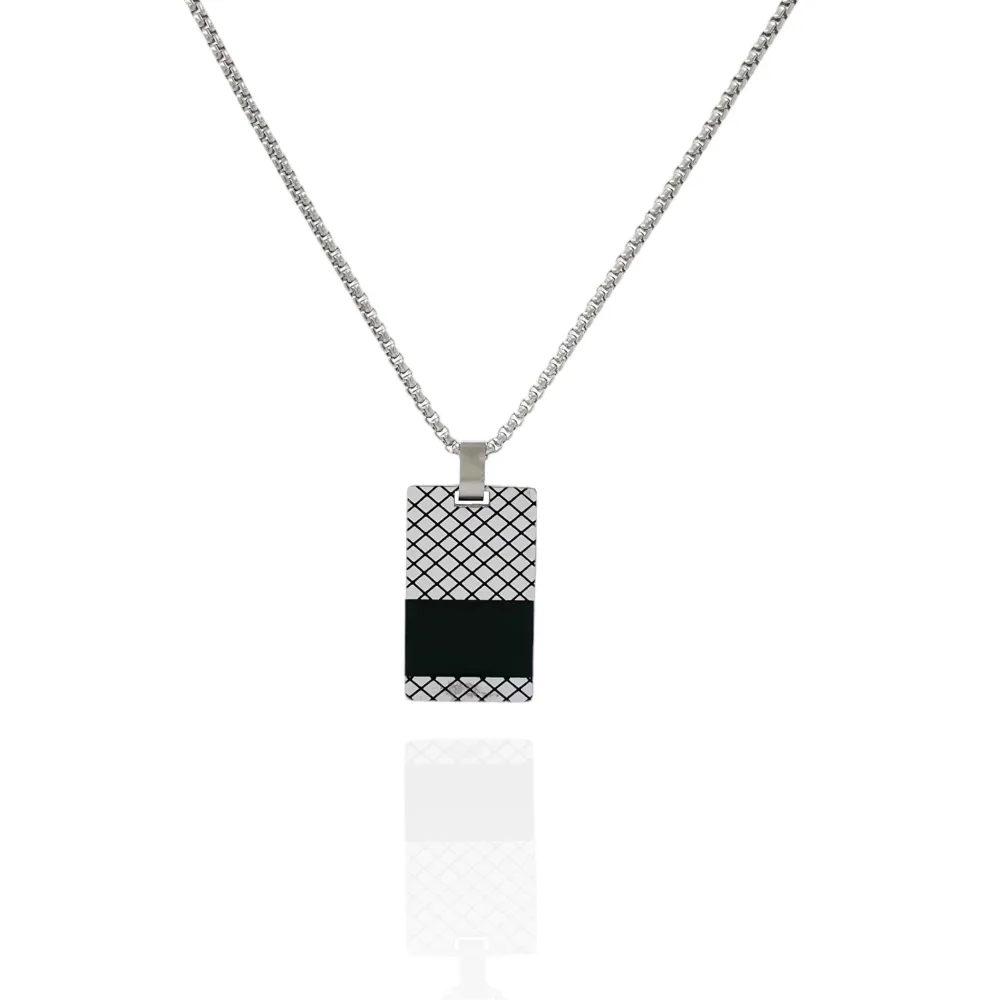 Target-Collana Corta in Acciaio da Uomo - CAU-208-293 (Acciaio)