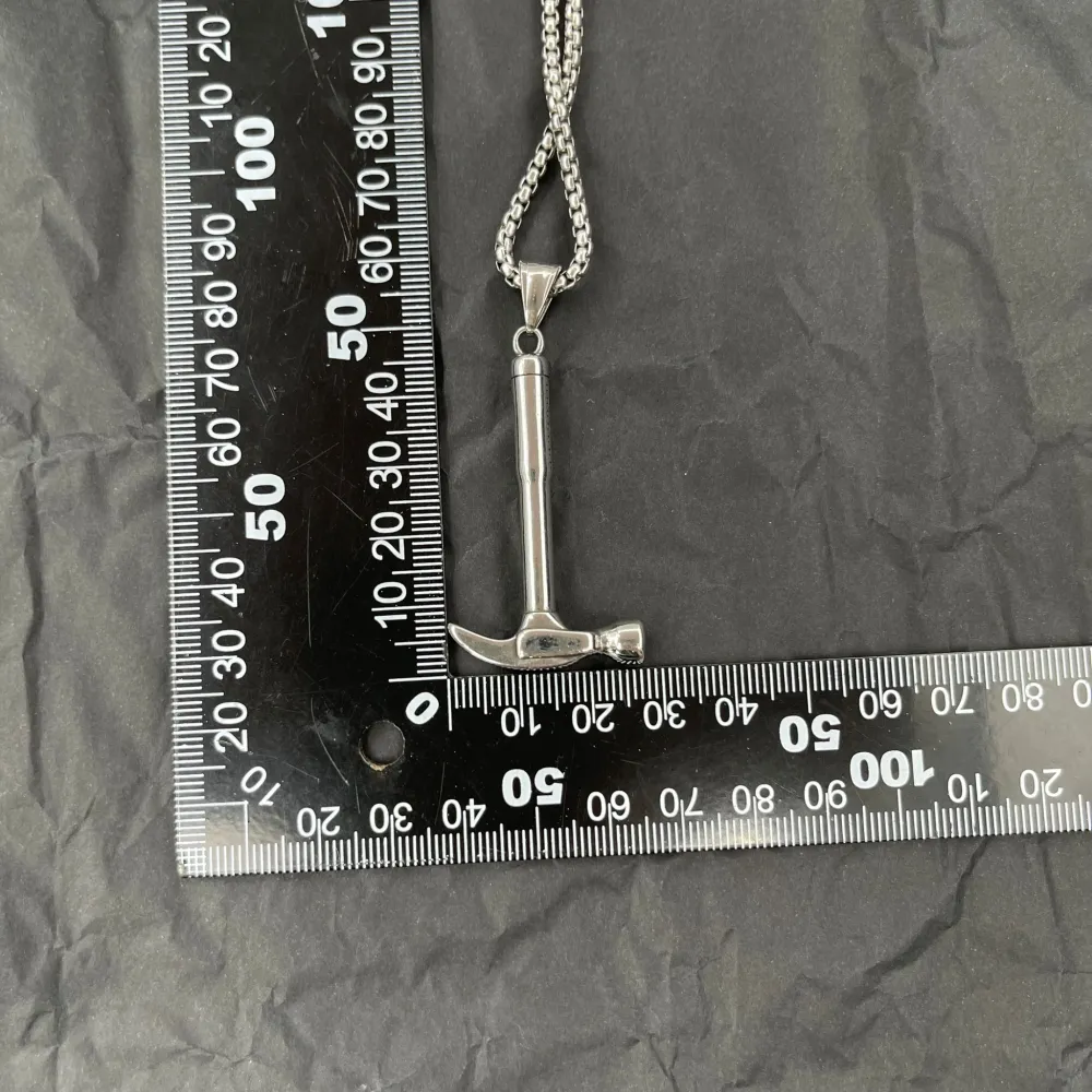 [CAU-600-B139] Martello -Collana Lunga in Acciaio da Uomo - CAU-600-B139