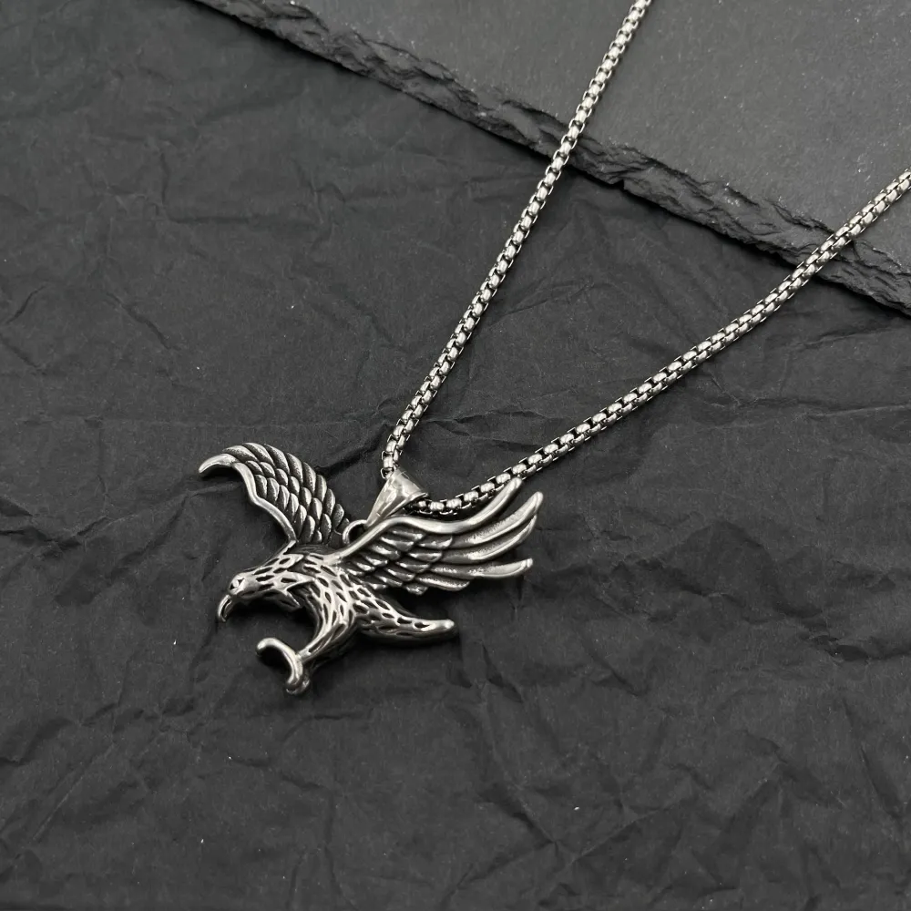 [CAU-600-H395] Aquilla-Collana Lunga da Uomo in Acciaio - CAU-600-H395