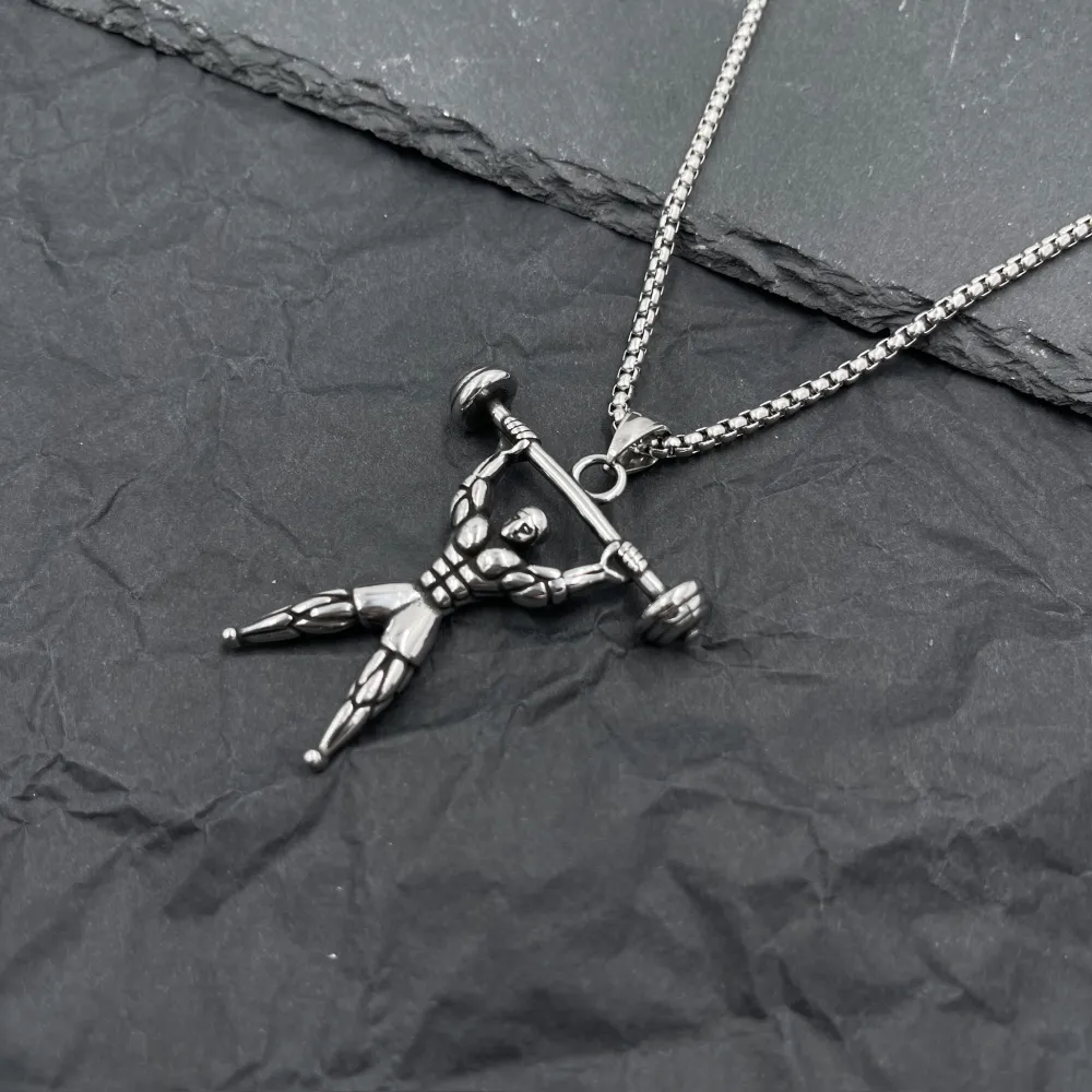 Uomo Ginnastica -Collana Lunga in Acciaio da Uomo - CAU-600-H397