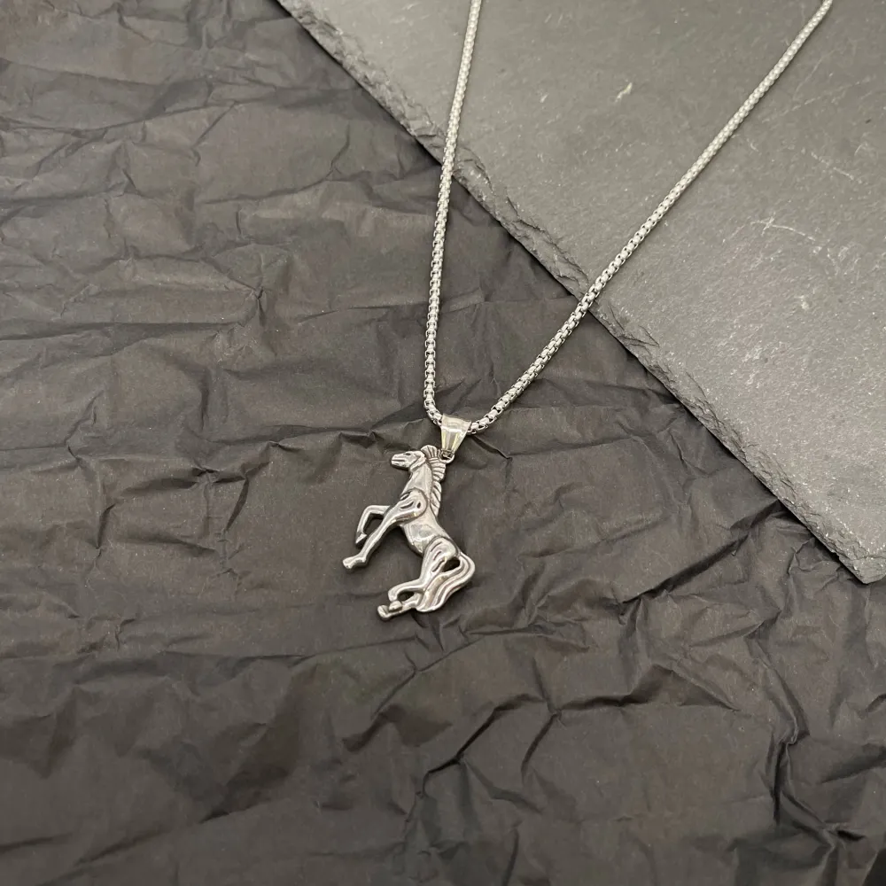 Cavallo-Collana Lunga in Acciaio da Uomo - CAU-717-02