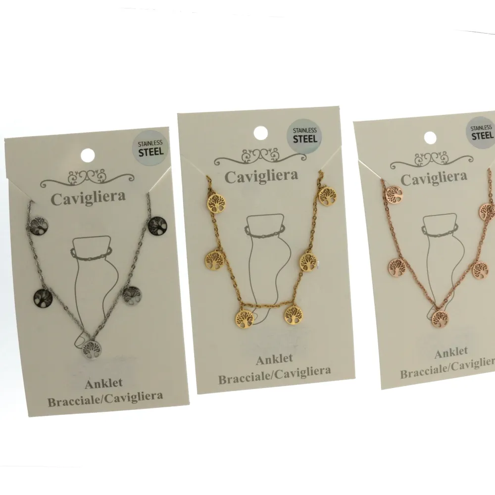 Albero della Vita 3184 - Cavigliera in Acciaio - CAV-413-64