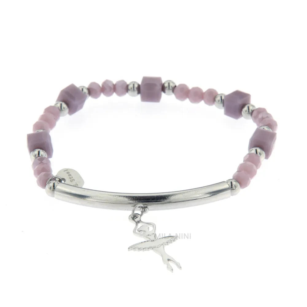 [CBAE Ballerina - Bracciale Elastico Acciaio 1015] CBAE Ballerina - Bracciale Cristalli Elastico Acciaio 1015 - CBAE Ballerina - Bracciale Elastico Acciaio 1015