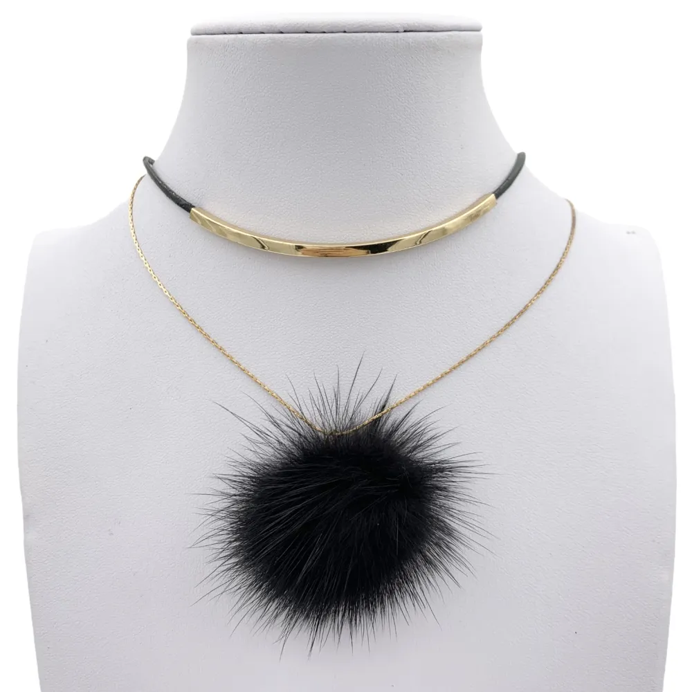 CHK6272-Ponpon-Choker Collarino - CHK6272-Ponpon-Choker Collarino