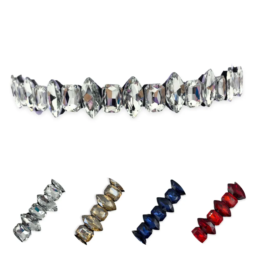 CIN5881-Riso Rettangolare-Cintura con Pietre Colorate - CIN5881-Riso Rettangolare-Cintura con Pietre Colorate