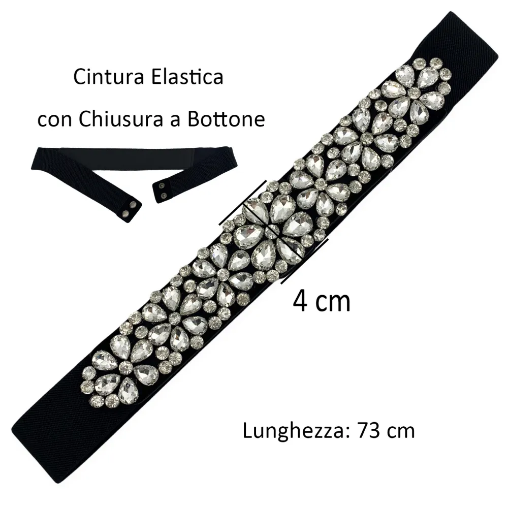 CIN5898-Fiore-Cintura con Pietre Colorate - CIN5898-Fiore-Cintura con Pietre Colorate